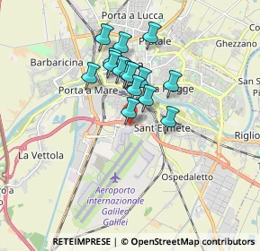 Mappa Aeroporto internazionale Galileo Galilei, 56121 Pisa PI, Italia (1.34467)