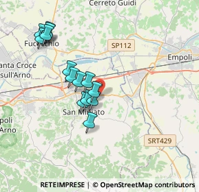 Mappa Via Venezia, 56028 San Miniato PI, Italia (3.48857)