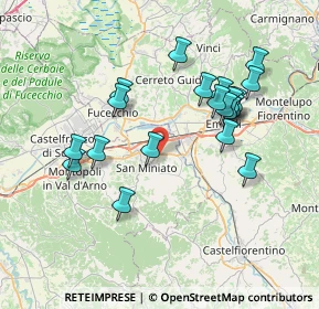 Mappa Via Venezia, 56028 San Miniato PI, Italia (7.4225)