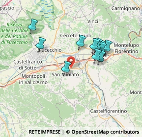 Mappa Via Venezia, 56028 San Miniato PI, Italia (6.56273)