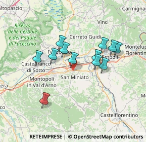 Mappa Via Aleardo Aleardi, 56028 San Miniato PI, Italia (6.25)