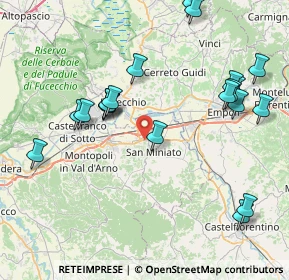 Mappa Via del Biagionato, 56028 San Miniato PI, Italia (9.3595)