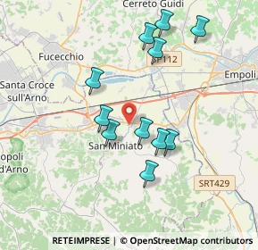 Mappa Via del Cimitero, 56028 San Miniato PI, Italia (3.51909)