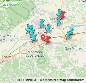 Mappa Via della Spira, 56028 San Miniato PI, Italia (3.24)