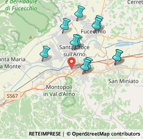 Mappa Via della Spira, 56028 San Miniato PI, Italia (3.58636)