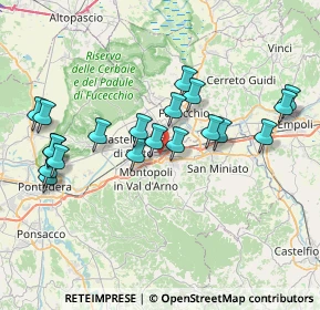 Mappa Via della Spira, 56028 San Miniato PI, Italia (7.825)