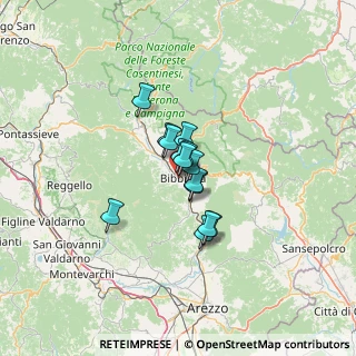 Mappa Via Filoteo Alberini, 52011 Bibbiena AR, Italia (7.43214)