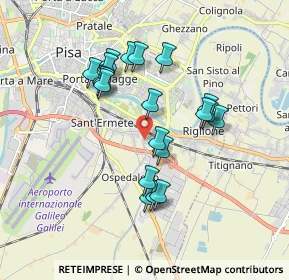 Mappa Via Innocenzo Lazzeri, 56121 Pisa PI, Italia (1.6525)