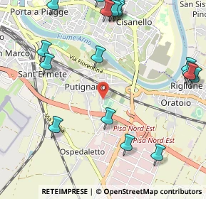 Mappa Via Innocenzo Lazzeri, 56121 Pisa PI, Italia (1.4535)