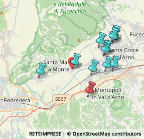 Mappa Via Leonardo Da Vinci, 56020 Santa Maria A Monte PI, Italia (3.78583)