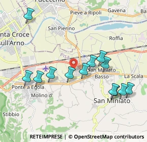 Mappa Via Cascina Lari, 56028 San Miniato PI, Italia (2.06154)