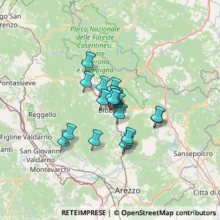 Mappa Via del Tannino, 52011 Bibbiena AR, Italia (9.09)