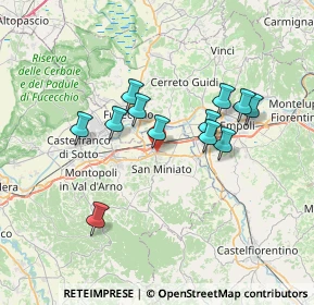 Mappa Via Luigi Pulci, 56028 San Miniato PI, Italia (6.17667)
