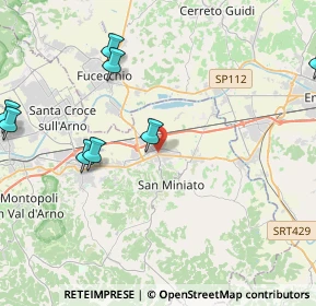 Mappa Via Giovanni Boccaccio, 56028 San Miniato PI, Italia (6.63077)