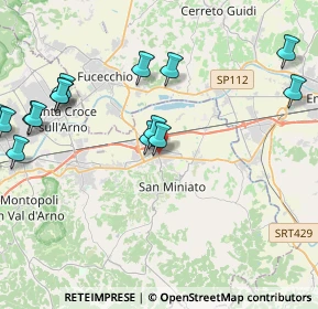 Mappa Via Giovanni Boccaccio, 56028 San Miniato PI, Italia (5.76389)