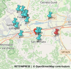 Mappa Via Giovanni Boccaccio, 56028 San Miniato PI, Italia (3.89933)