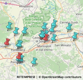 Mappa Via Ferdinando Magellano, 56022 Castelfranco di Sotto PI, Italia (7.8975)