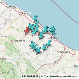 Mappa 61040 Monte Porzio PU, Italia (9.8435)