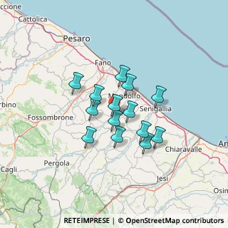 Mappa 61040 Monte Porzio PU, Italia (9.80286)