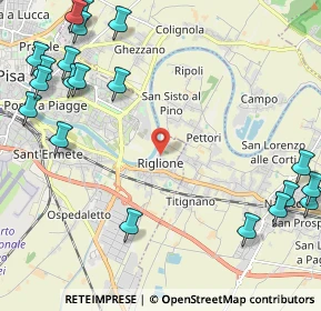 Mappa Via Renello Gemignani, 56121 Pisa PI, Italia (3.211)