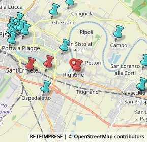 Mappa Via Renello Gemignani, 56121 Pisa PI, Italia (3.082)
