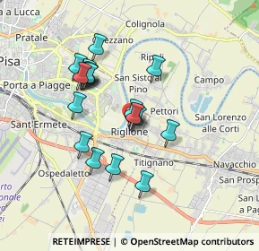 Mappa Via Renello Gemignani, 56121 Pisa PI, Italia (1.525)