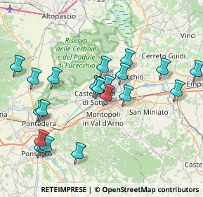 Mappa Via dei Tavi, 56022 Castelfranco di Sotto PI, Italia (8.0735)