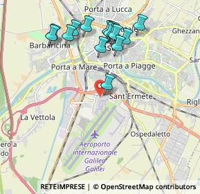 Mappa Pisa International Airport, 56121 Pisa PI, Italia (2.13625)