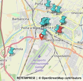 Mappa Pisa International Airport, 56121 Pisa PI, Italia (1.96385)