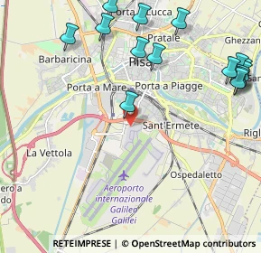 Mappa Pisa International Airport, 56121 Pisa PI, Italia (2.84333)