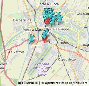 Mappa Pisa International Airport, 56121 Pisa PI, Italia (1.709)