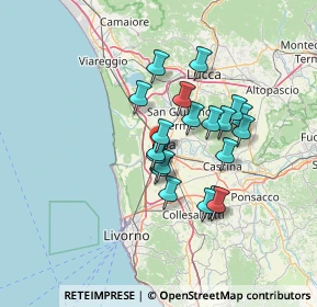 Mappa Via Aurelia Sud angolo, 56121 Pisa PI, Italia (11.02)