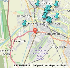 Mappa Via Aurelia Sud angolo, 56121 Pisa PI, Italia (2.38818)