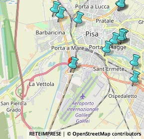 Mappa Via Aurelia Sud angolo, 56121 Pisa PI, Italia (2.92714)