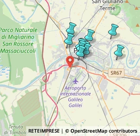 Mappa Via Aurelia Sud angolo, 56121 Pisa PI, Italia (2.75818)