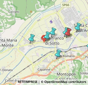 Mappa Via Francesca Sud, 56022 Castelfranco di Sotto PI, Italia (2.36636)