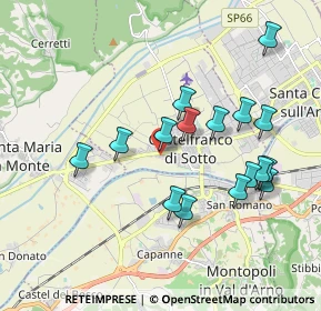 Mappa Via Francesca Sud, 56022 Castelfranco di Sotto PI, Italia (1.90313)