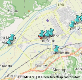 Mappa Via Francesca Sud, 56022 Castelfranco di Sotto PI, Italia (2.69545)