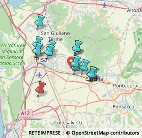 Mappa Via Bartalacci, 56023 Cascina PI, Italia (5.68667)
