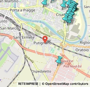 Mappa Via Putignano, 56121 Pisa PI, Italia (1.626)