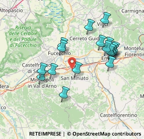 Mappa Via Candiano, 56028 San Miniato PI, Italia (7.435)