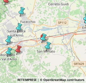 Mappa Via Candiano, 56028 San Miniato PI, Italia (6.85857)