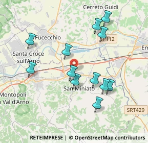 Mappa Via Candiano, 56028 San Miniato PI, Italia (3.82333)