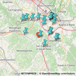 Mappa Via per Cerbaia, 50026 San Casciano in Val di pesa FI, Italia (7.768)