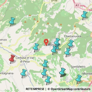 Mappa Via per Cerbaia, 50026 San Casciano in Val di pesa FI, Italia (2.84765)