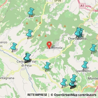 Mappa Via per Cerbaia, 50026 San Casciano in Val di pesa FI, Italia (3.156)