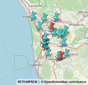 Mappa Via di Gargalone, 56121 Pisa PI, Italia (11.367)