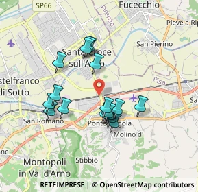 Mappa Via Romaiano, 56028 San Miniato PI, Italia (1.55294)