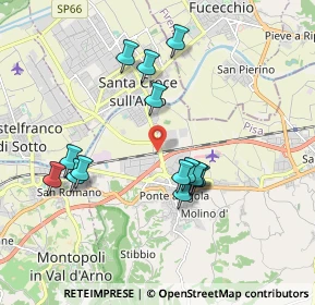 Mappa Via Romaiano, 56028 San Miniato PI, Italia (1.81857)
