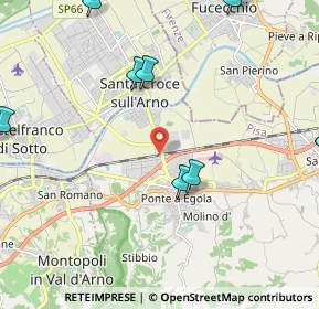Mappa Via Romaiano, 56028 San Miniato PI, Italia (3.13636)